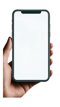 Tech concept with a search bar and icons on a smartphone screen png