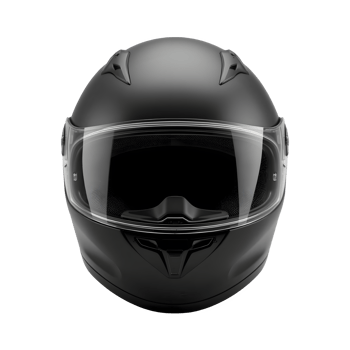 Black colour bike helmet on transparent background png