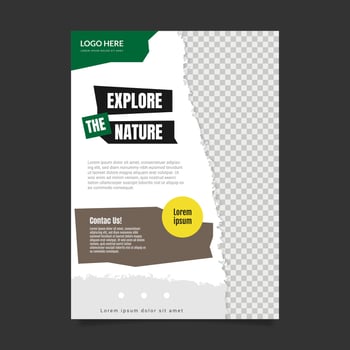 Flat design explore poster template vector