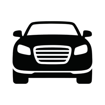 car front view icon vector