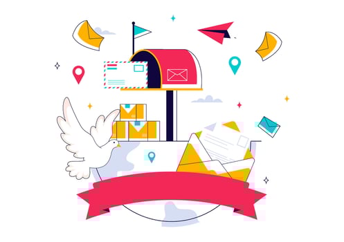 Creative mail and delivery illustration vector