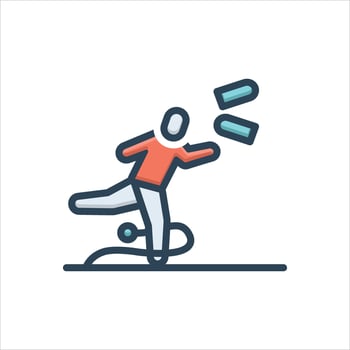 Color icon stumble vector