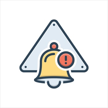 Color alert icon vector