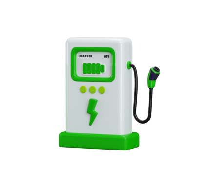 Charging station icon 3d render concept of Electric vehicle charging station icon illustration png