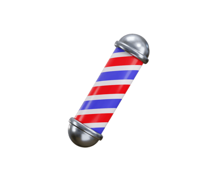 Barbershop stuff pole icon 3d render concept of Classic Barber shop Pole icon illustration png