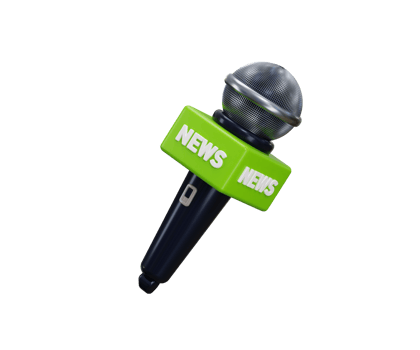 News Microphone icon 3d render concept of news and reporting microphone icon illustration png