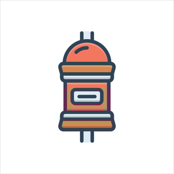 Color icon mailbox vector