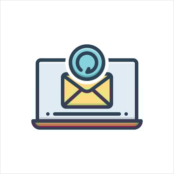 Color icon correspondence vector