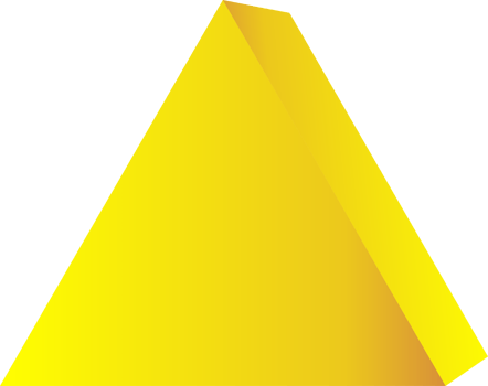 Triangle gold color icon symbol png