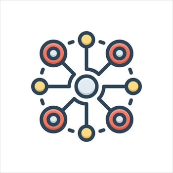 Color icon connectivity vector