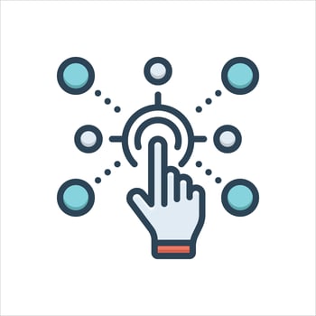 Color icon interact vector