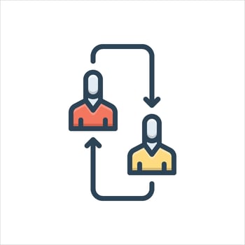 Color icon relationship vector