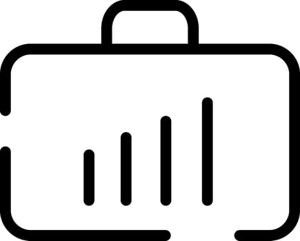Minimalistic Modern Rounded Outline Fullcase Icon vector