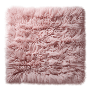 Soft pink fluffy square rug texture home decor png