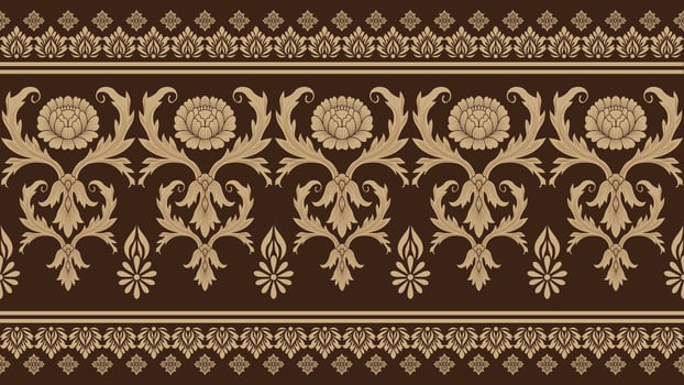 Motifs African boho paisley Floral Ikat pattern embroidery border. Ethnic ikat floral Ethnic Indian Pattern Ikat pattern Ethnic Pattern. Border indian floral Aztec embroidery border seamless patterns vector