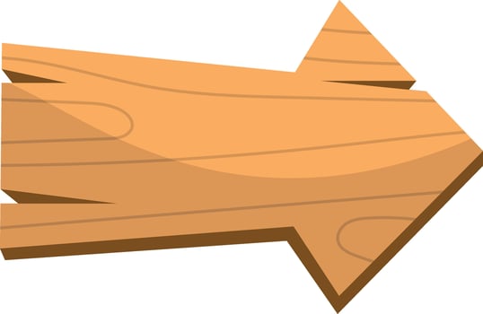 Illustration of Wooden Signboard in Flat Design vector