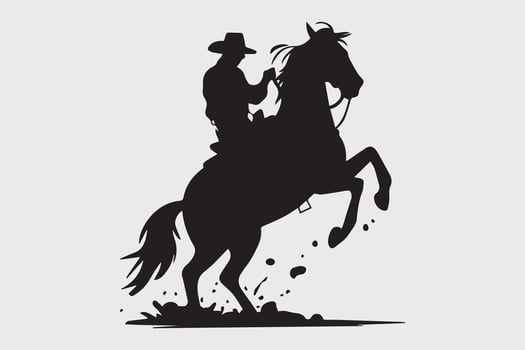 horse rider illustration vector