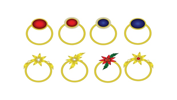 Ring Design Set, jewelry, design vector
