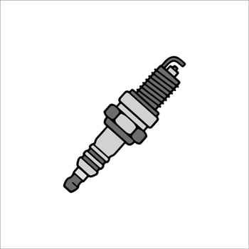 spark plug motorcycle image artwork handmade illustration vector