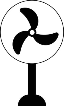 fan icon. temperature regulation equipment. electric cooler wind sign. Electrical temperature equipment. Cooler sign business concept. Air ventilation symbol vector