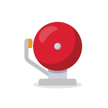 A red fire extinguisher on a white background vector