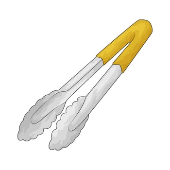 metal tongs illustration vector