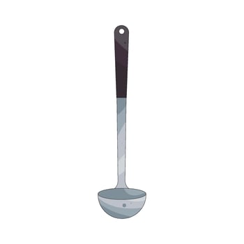 Illustration of a Ladle with black handle vector