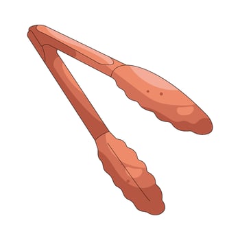 Illustration of Kitchen Tongs vector