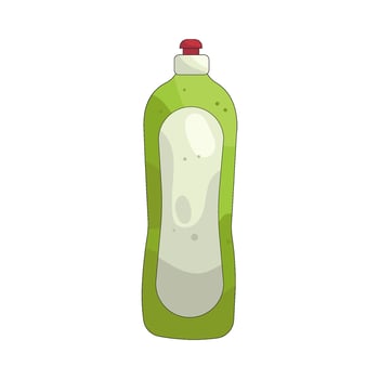 Illustration of Green Dish Soap Bottle vector