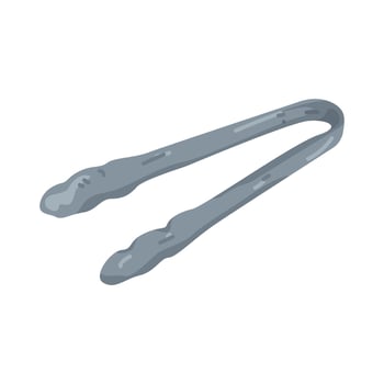 Illustration of Metal Serving Tongs vector