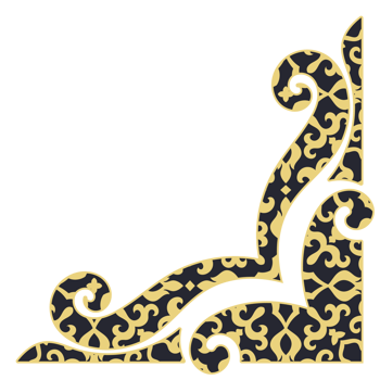 Vintage corner decorated with textured patterns, card elements transparent background png