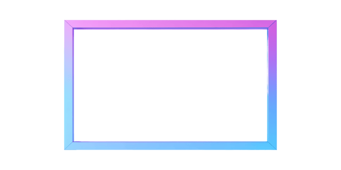 Colorful Gradient Frame. Creative Design Element For Art And Photography Display Isolated On Transparent Background png