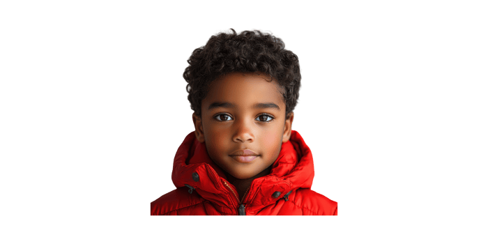 Young Child In Red Winter Jacket. Warm Clothing And Seasonal Fashion Isolated On Transparent Background png