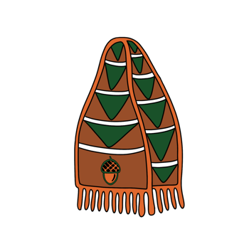 Halloween Cozy Autumn Warm Scarf png