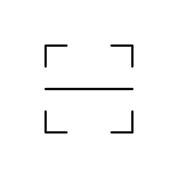 Scan Area Line Icon for Digital Platform vector