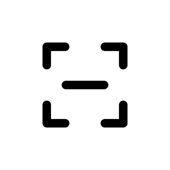 Scan Frame Solid Icon for App Interface vector