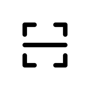 Scan Area Solid Icon for Digital Platform vector