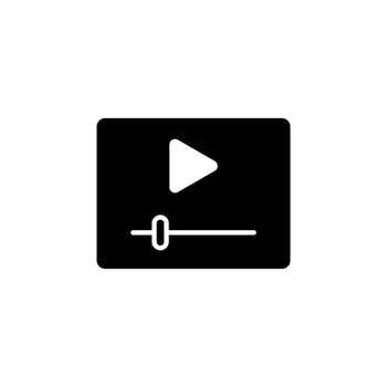 Stream Panel Solid Icon for Smart Devices vector