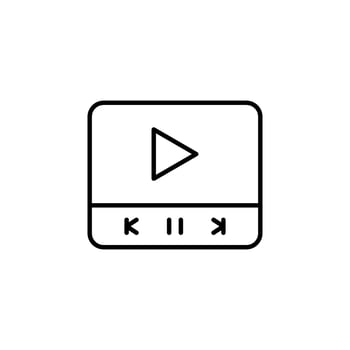 Stream Panel Line Icon for Smart Devices vector