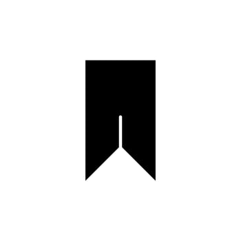 Bookmark Symbol Solid Icon for User Design vector