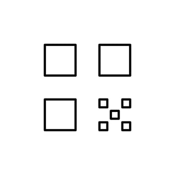 Square Code Line Icon for Web Display vector