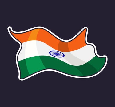 Indiia flag Premium Item for Independence Day vector