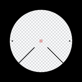 Realistic sniper scope crosshairs view. sniper sight with measurement marks vector