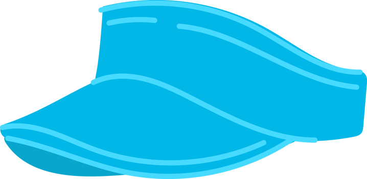 Blue Visor Cap png