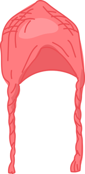 Red Fur Ear Flap Beanie png