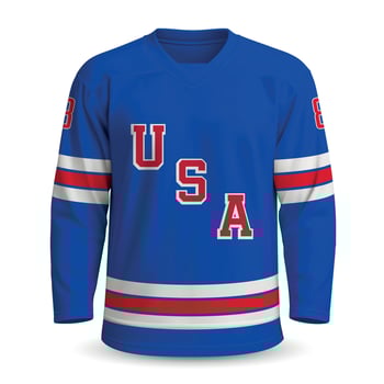 United States National Ice Hockey Team Home Jersey with National Symbol vector