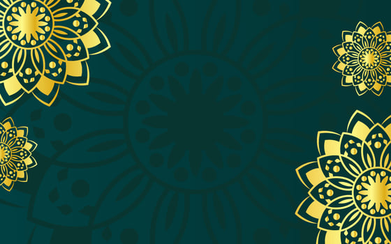 Floral background with gold accents vector