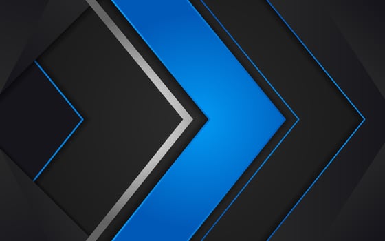 Blue and black geometric design background vector