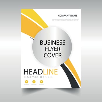 Business flyer cover design with modern colors vector