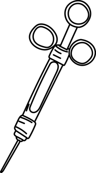 Dental Mirror Tool Line Art, Cartoon Dentist Equipment Icon png
